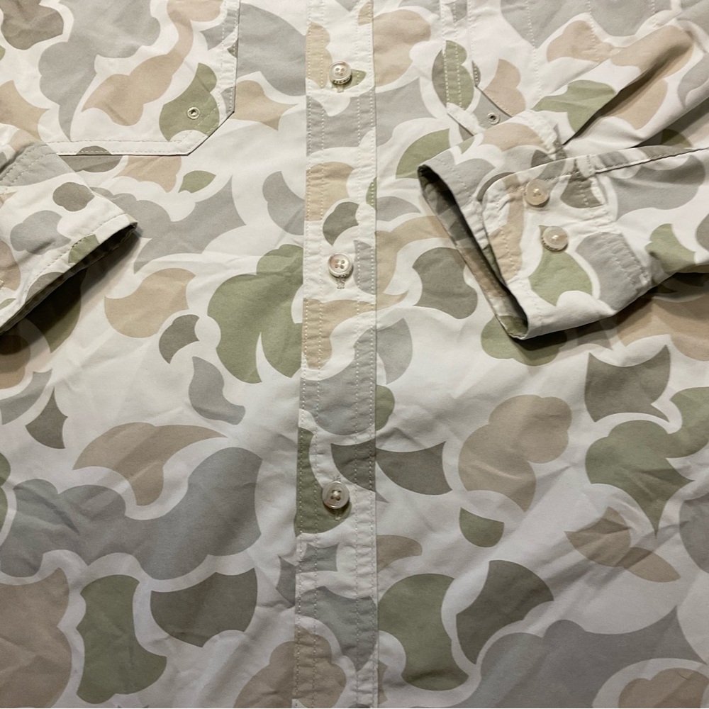 Filson Twin Lakes Sport Shirt Mens Sz XXXL Green Camo Hiking Outdoor Vented - Picture 4 of 9